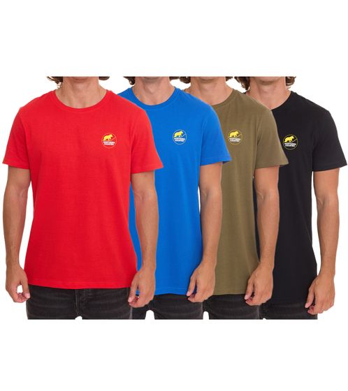 NORTHERN COUNTRY T-shirt homme chemise en coton à la mode avec logo imprimé 00009471 Bleu, vert, noir ou rouge