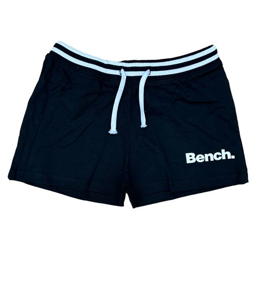 Bench. Girls' leisure shorts, elastic shorts with drawstring 613512 black/white