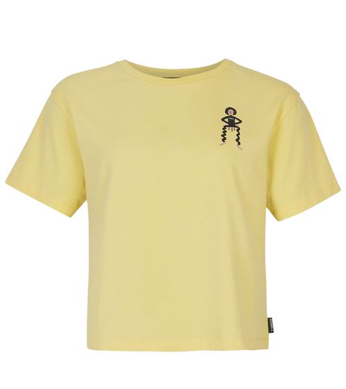 O'NEILL T-shirt da donna camicia in cotone con motivi stampati e girocollo 1A7305 12012 Giallo