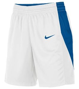 NIKE Damen leichte Sport-Shorts Basketball-Shorts Trainings-Hose NT0212-102 Weiß/Blau