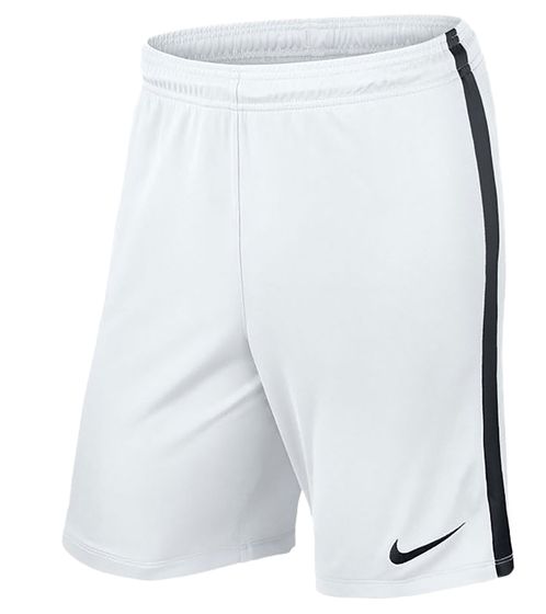 NIKE League Herren Trainings-Shorts mit Dri-FIT-Technologie Sport-Hose 725881-100 Weiß/Schwarz