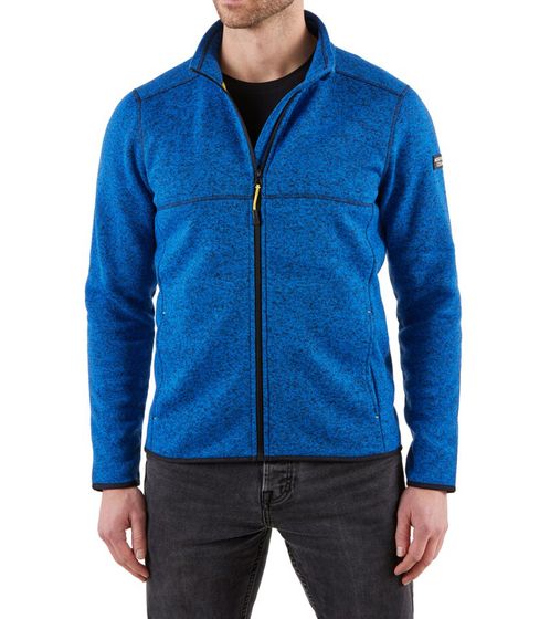 NORTHERN COUNTRY Sudadera de hombre con protector de barbilla, chaqueta de trabajo moteada con dos bolsillos delanteros 00009467 azul