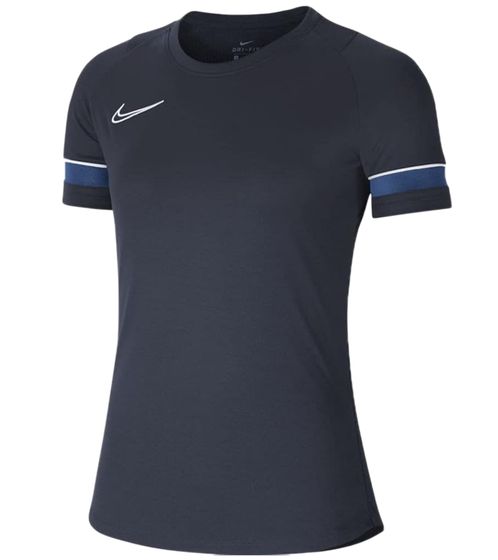 NIKE Academy 21 women's training shirt with Dri-FIT technology sports shirt short-sleeved shirt CV2627-453 blue