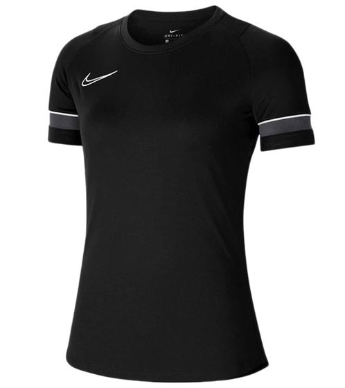 Camiseta de entrenamiento NIKE Academy 21 de mujer con tecnología Dri-FIT camiseta deportiva manga corta CCV2627-014 negro