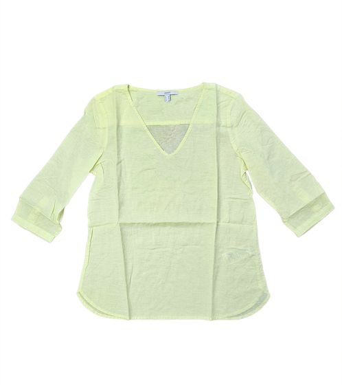 Blusa de verano de mujer ESPRIT Blusa de lino de manga 3/4 con cuello de pico 040EE1F315 760 amarillo