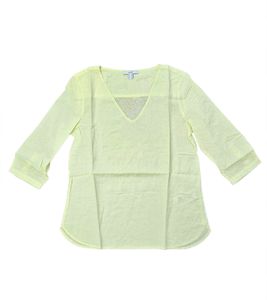 Blouse d'été femme ESPRIT Blouse en lin à manches 3/4 et col V 040EE1F315 760 jaune