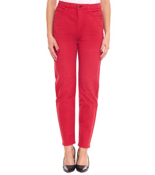 ESPRIT Vaqueros tapered de mujer Pantalón vaquero de 5 bolsillos de algodón orgánico 010EE1B315 B02 610 rojo