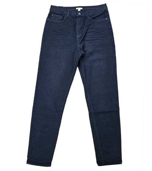 ESPRIT Damen nachhaltige High Waist Jeans aus Bio-Baumwolle Denim-Hose im 5-Pocket Style 010EE1B315 400 Blau