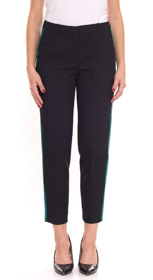 Pantalón business de mujer ESPRIT con pantalón de tela a rayas de galón 129EO1B011 B02 001 negro