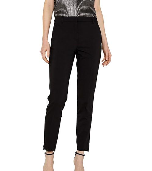 ESPRIT pantaloni chino donna stretch con righe decorative lucide in tessuto 129EE1B030 001 nero