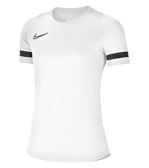 Camiseta de entrenamiento NIKE Academy 21 mujer con tecnología Dri-FIT camiseta deportiva manga corta CV2627-100 blanco