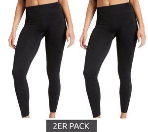 Pack of 2 FAYN SPORTS leggings for women, 7/8 pants with a slight push-up effect and a wide comfortable waistband 27189265 black