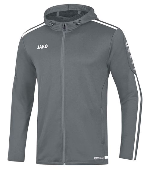 Giacca da allenamento da uomo JAKO STRIKE 2.0 con giacca fitness con cappuccio Jako-Tec-Concept 6819 40 grigio/bianco