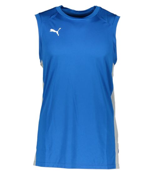 PUMA Basketball Game Jersey Men's Tank Top with Mesh Inserts Sports Shirt 605069 06 Blue