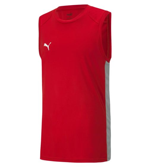 PUMA Basketball Game Jersey Camiseta sin mangas para hombre con inserciones de malla Camiseta deportiva 605069 05 Rojo