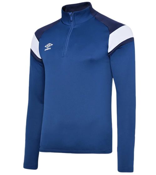 umbro pull d'entraînement pour hommes Troyer chemise pull de sport pull de course 65295U bleu/blanc