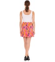 2er Pack AjC Damen Mini Rock gesmokter Sommerrock Strand-Rock 15382402 Orange/Pink/Rot/Lila
