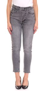 edc by ESPRIT 5-Pocket-Hose stretchige Damen Slim Fit-Jeans mit Knopfleiste 109CC1B049 913 Grau