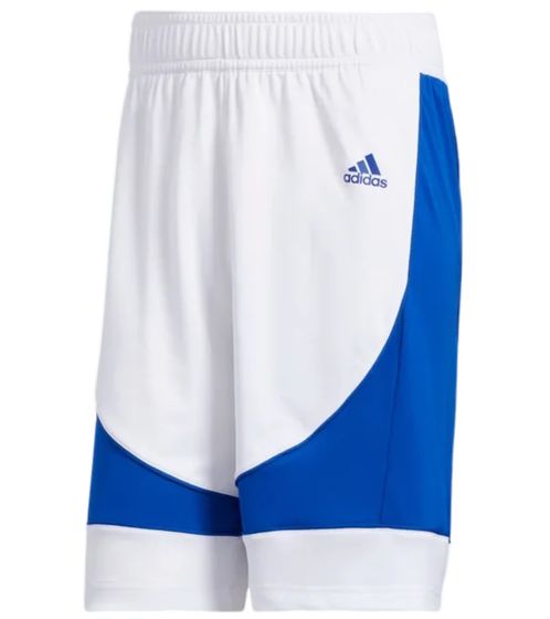 Short de basket-ball adidas N3XT L3V3L Prime Game pour hommes pantalon de sport durable pour hommes GI8714 blanc/bleu