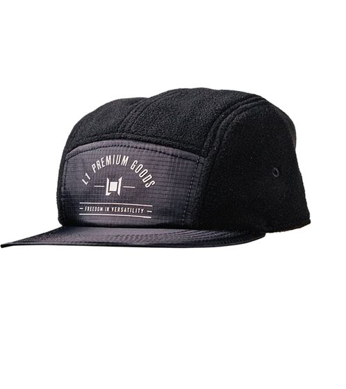 L1 PREMIUM GOODS Pitted Strapback Baseball Cap with Logo Print Base Cap 877737-001 Black