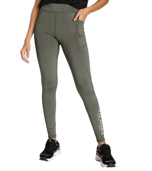 H.I.S EM Pantalon d'entraînement pour femme Pantalon de sport simple Leggings de fitness 42313346 Kaki