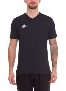 Camiseta adidas Entrada 22 hombre camisa de algodón sostenible con cuello en V HC0448 Negro