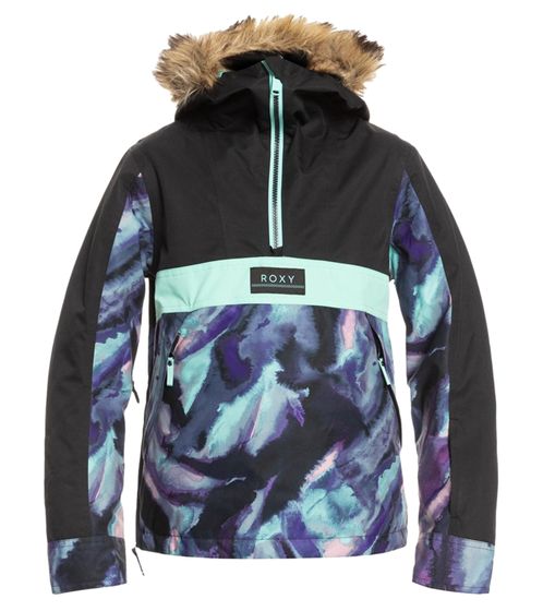 ROXY Shelter Mädchen Galaxy Snowboard-Jacke Kinder Winter-Jacke mit WarmFlight Isolierung SERGTJ03122 KVJ7 Schwarz