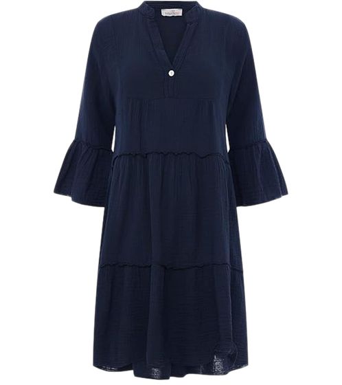 ZWILLINGSHERZ Robe d'été pour femme Shanti, mini-robe élégante en pur coton 2021 marine