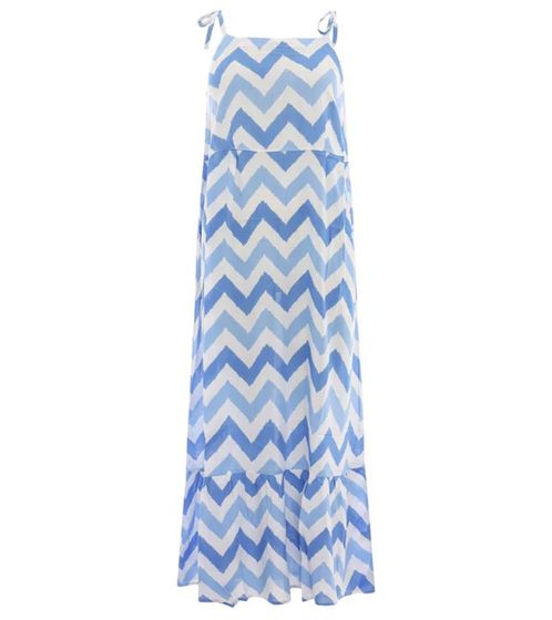 ZWILLINGSHERZ vestito lungo da donna a zig-zag con spalline regolabili vestito estivo 33131-2 blu