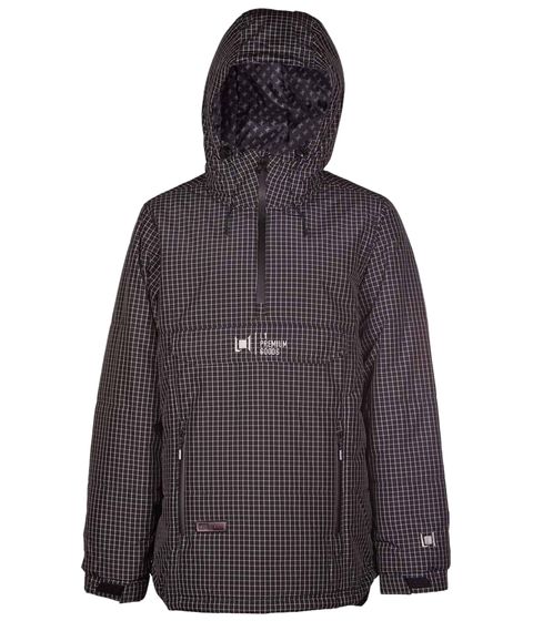 Giacca da snowboard da uomo L1 PREMIUM GOODS Aftershock, giacca invernale impermeabile con cappuccio regolabile 873806-003 nero