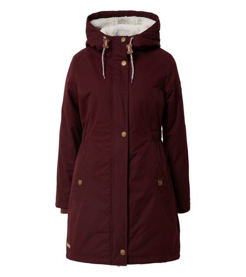 Chaqueta de invierno para mujer iriedaily Hopi, parka de invierno repelente al agua con capucha ajustable 9698122-235 rojo vino