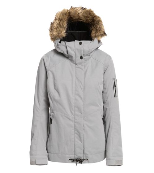 ROXY Meade Damen Schnee-Jacke isolierte Winter-Jacke mit Dry-und WarmFlight ERJTJ03367 SJEH Grau