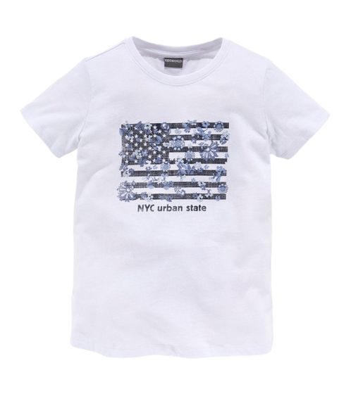 KIDSWORLD T-shirt enfant fille avec chemise d'été imprimée sur le devant 56819715 blanc