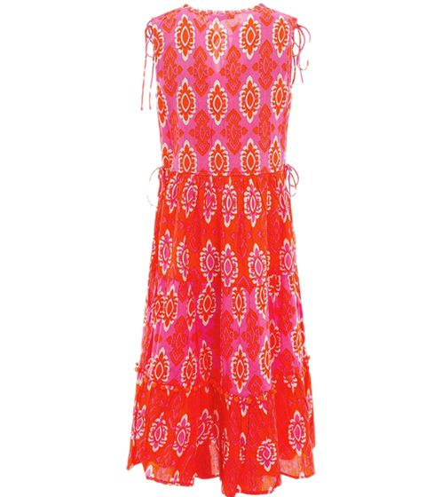 ZWILLINGSHERZ Vestido de verano para mujer Gertrude sin mangas con estampado integral 33081-1 rosa