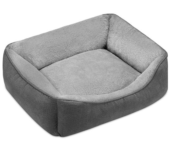 NAVARIS lit pour animaux avec housse interchangeable pour surface de couchage pour chien ou chat 42x33x15cm 56947.22.2 Gris