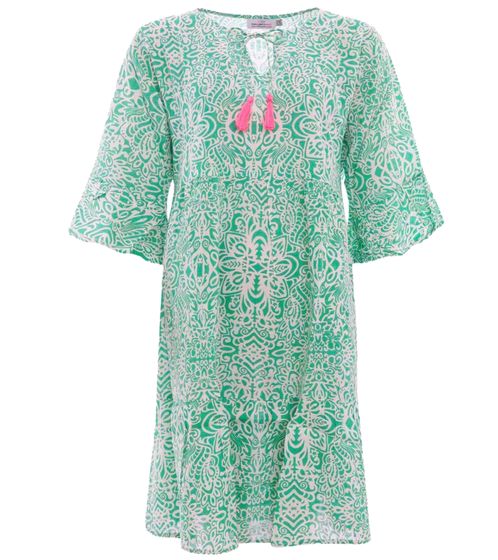 ZWILLINGSHERZ EileenZH robe d'été pour femme avec motif cachemire all-over taille unique 33113 vert