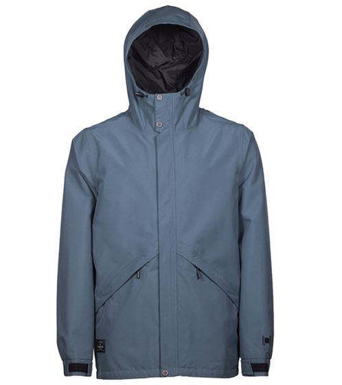 L1 PREMIUM GOODS Chambers men's ski jacket sustainable snowboard jacket with hood 873862-002 petrol blue