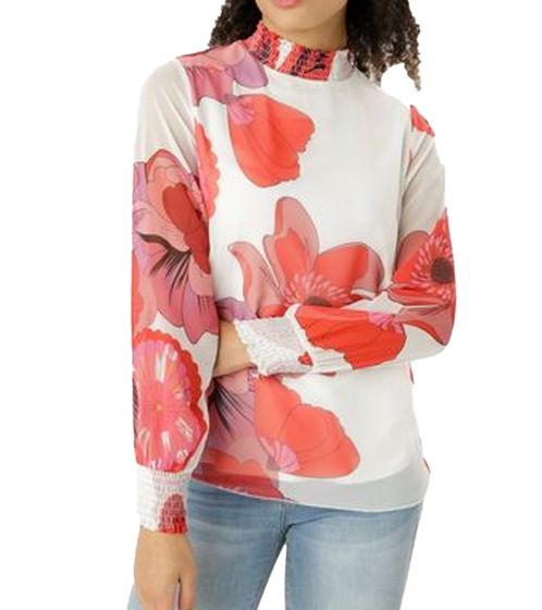 Aniston SELECTED chemisier tendance à manches longues pour femme avec motif floral 22886863 rose/blanc