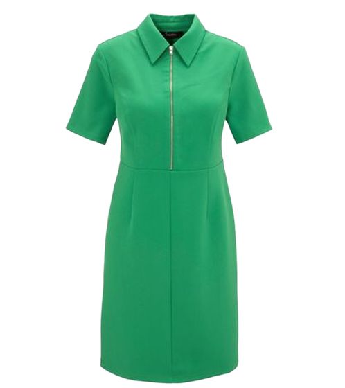 Aniston mini-robe décontractée robe polo à la mode pour femmes avec patte zippée 90616513 vert