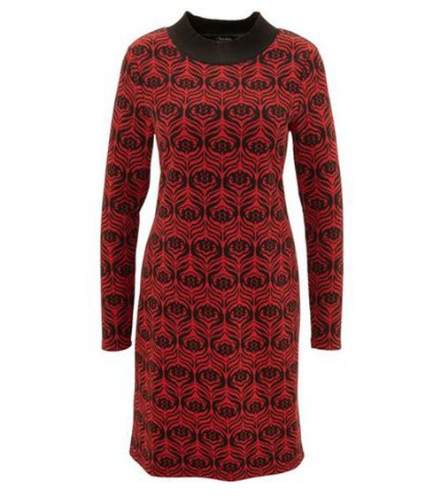 Vestido de mujer Aniston de manga larga, minivestido floral de mujer con cuello alto 11293815 rojo