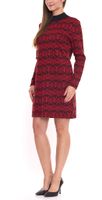 Abito da donna Aniston a maniche lunghe mini abito floreale da donna con colletto alla coreana 11293815 rosso