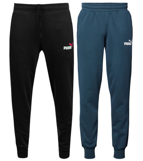 Pantalón deportivo PUMA ESS Logo para hombre, elegantes pantalones deportivos con logo en negro o azul petróleo