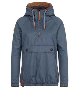 Naketano Penisbutter Veste de printemps pour femme Veste de tous les jours moderne avec capuche 1801-0564-1230 bleu pétrole