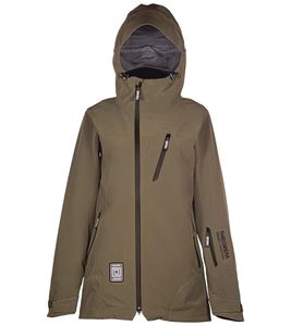 L1 PREMIUM GOODS Nightwave women's everyday jacket, water-repellent rain jacket with hood 873823-002 dark green