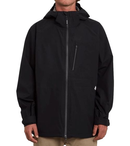 Giacca antipioggia da uomo VOLCOM, giacca outdoor idrorepellente con cappuccio A1612201 BLK nera