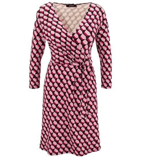 Aniston Selected women's mini dress patterned jersey dress with side knot 45335633 colorful