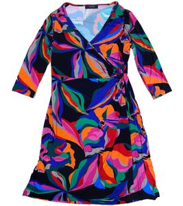 Aniston Selected women's mini dress, colorful patterned jersey dress with side knot 66652863 Colorful