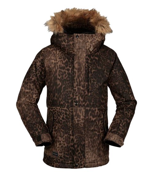 VOLCOM So Minty veste d'hiver pour filles avec veste de neige à imprimé léopard N0452100 noir/marron clair