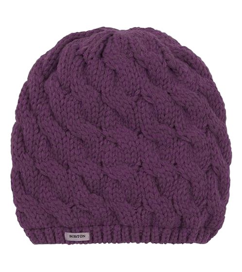 BURTON Birdie bonnet pour femme chapeau d'hiver confortable bonnet en tricot fin confortable avec doublure en polaire 512015-03-3436 violet