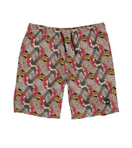 ELEMENT Chillin' Origins 19 pantaloncini da uomo con design all-over da skater S1WKB5 ELP0 4049 rosso/marrone/giallo